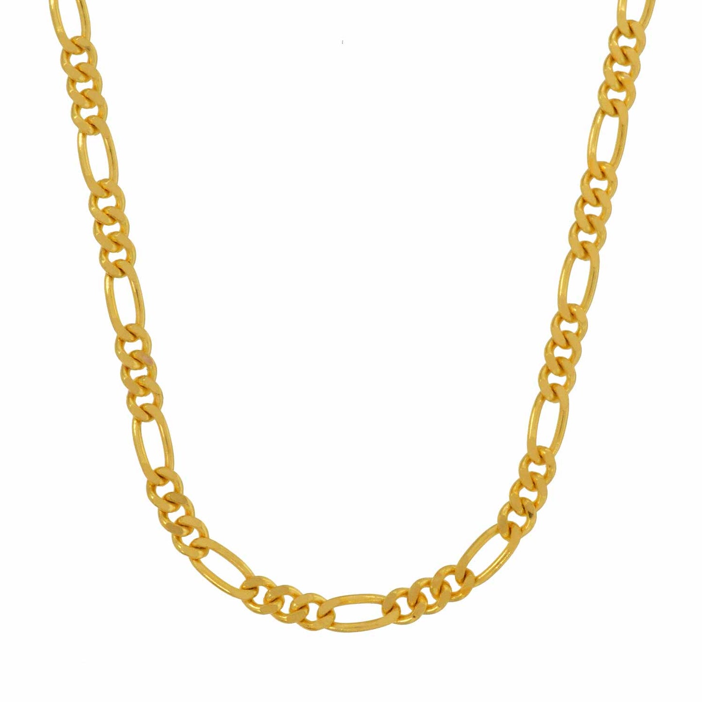 Massive Goldkette Figarokette diamantiert Halskette 585- 14 Karat Gold