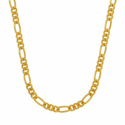 Massive Goldkette Figarokette diamantiert Halskette 585- 14 Karat Gold