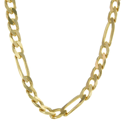 Massive Goldkette Figarokette diamantiert Halskette 585- 14 Karat Gold
