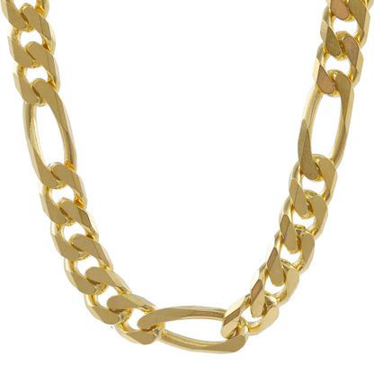 Massive Goldkette Figarokette diamantiert Halskette 585- 14 Karat Gold