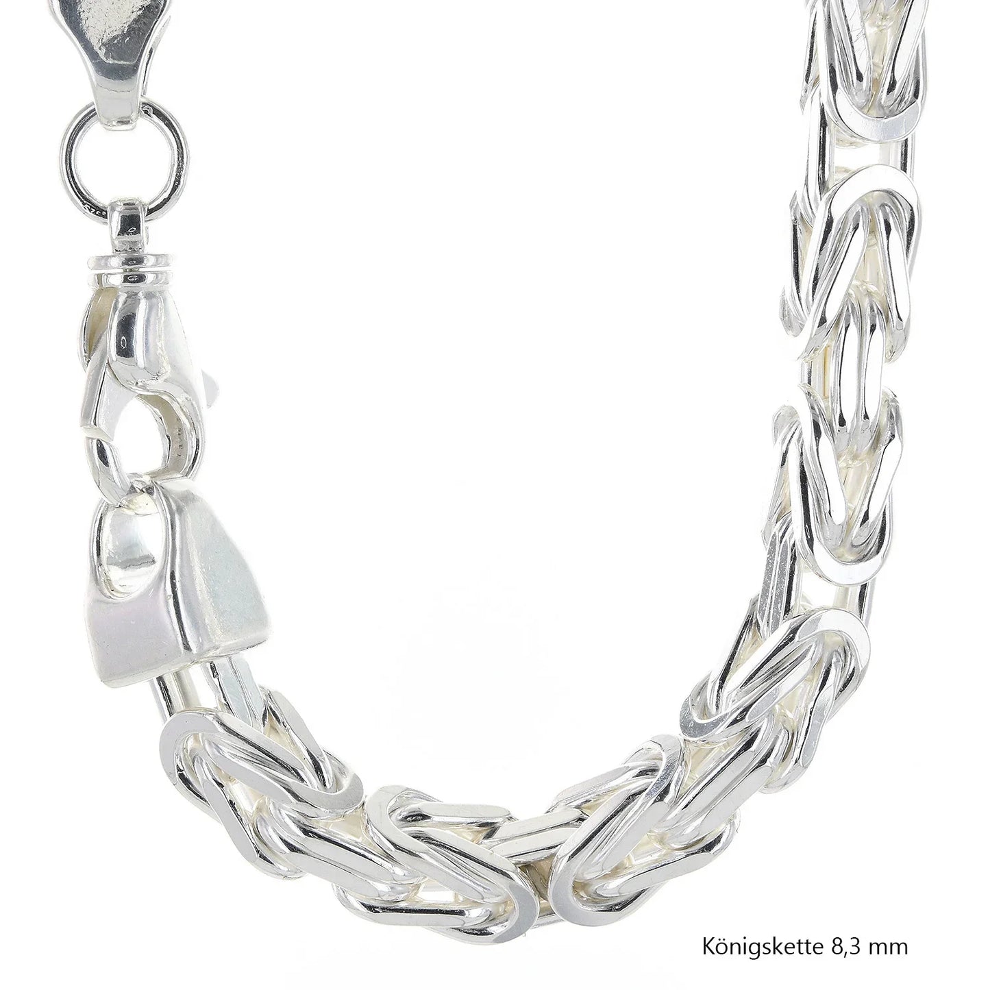 Königskette Halskette oder Armband Breite 8,3 mm - massiv 925 Sterlingsilber Auswahl
