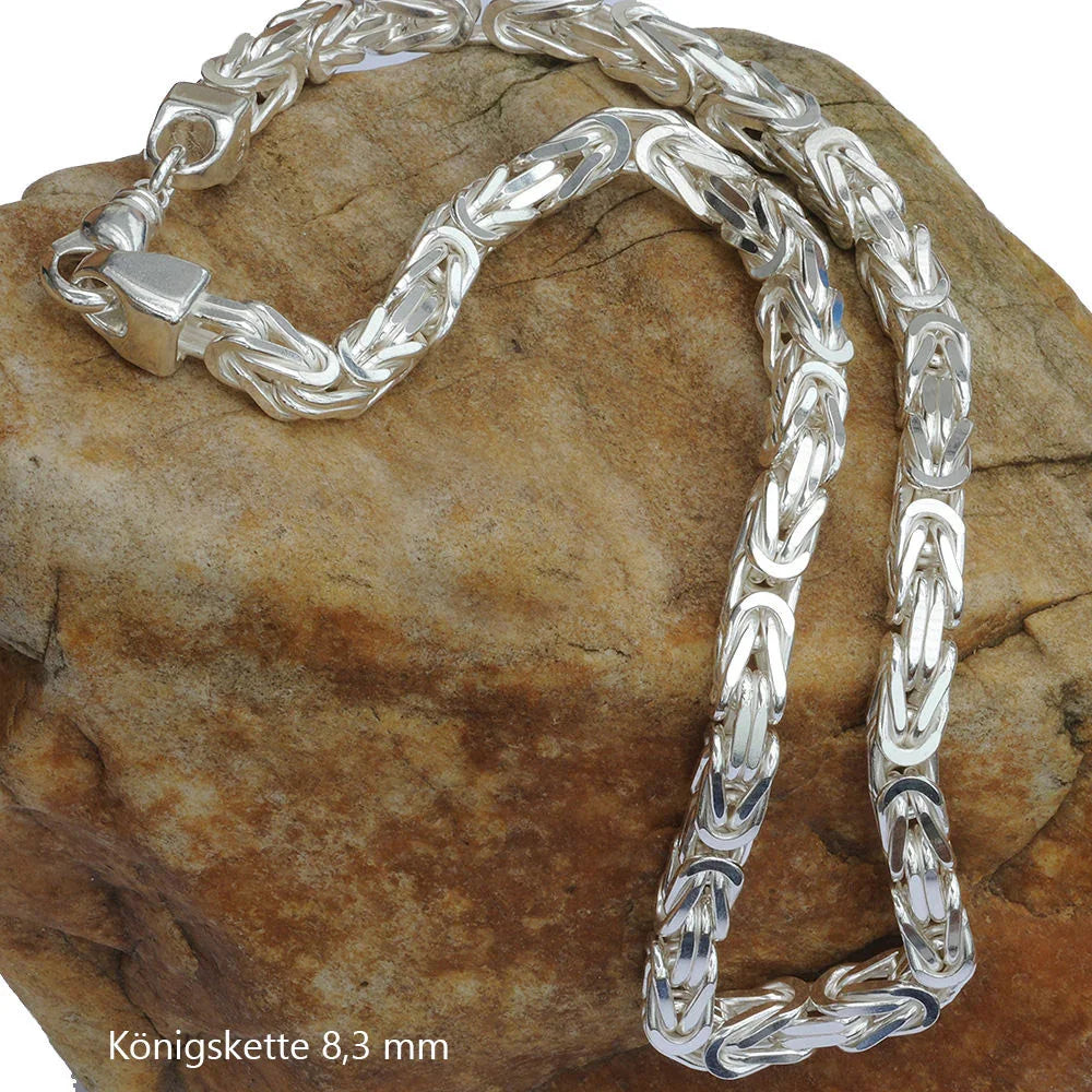 Königskette Halskette oder Armband Breite 8,3 mm - massiv 925 Sterlingsilber Auswahl