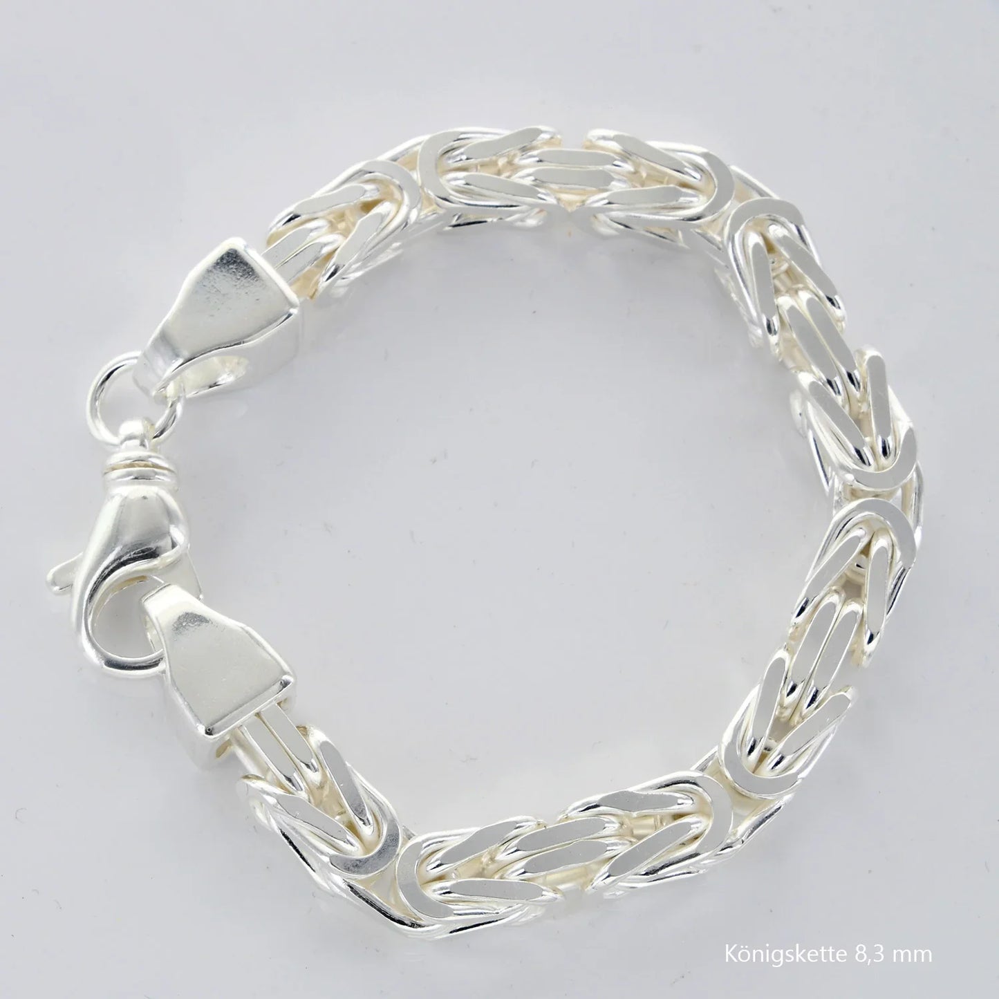 Königskette Halskette oder Armband Breite 8,3 mm - massiv 925 Sterlingsilber Auswahl