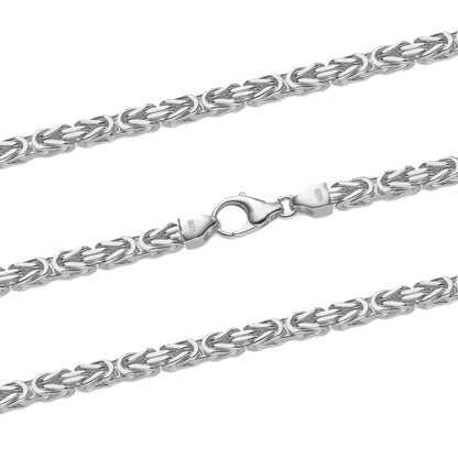 Königskette Halskette oder Armband Breite 4,0 mm - massiv 925 Sterlingsilber Auswahl