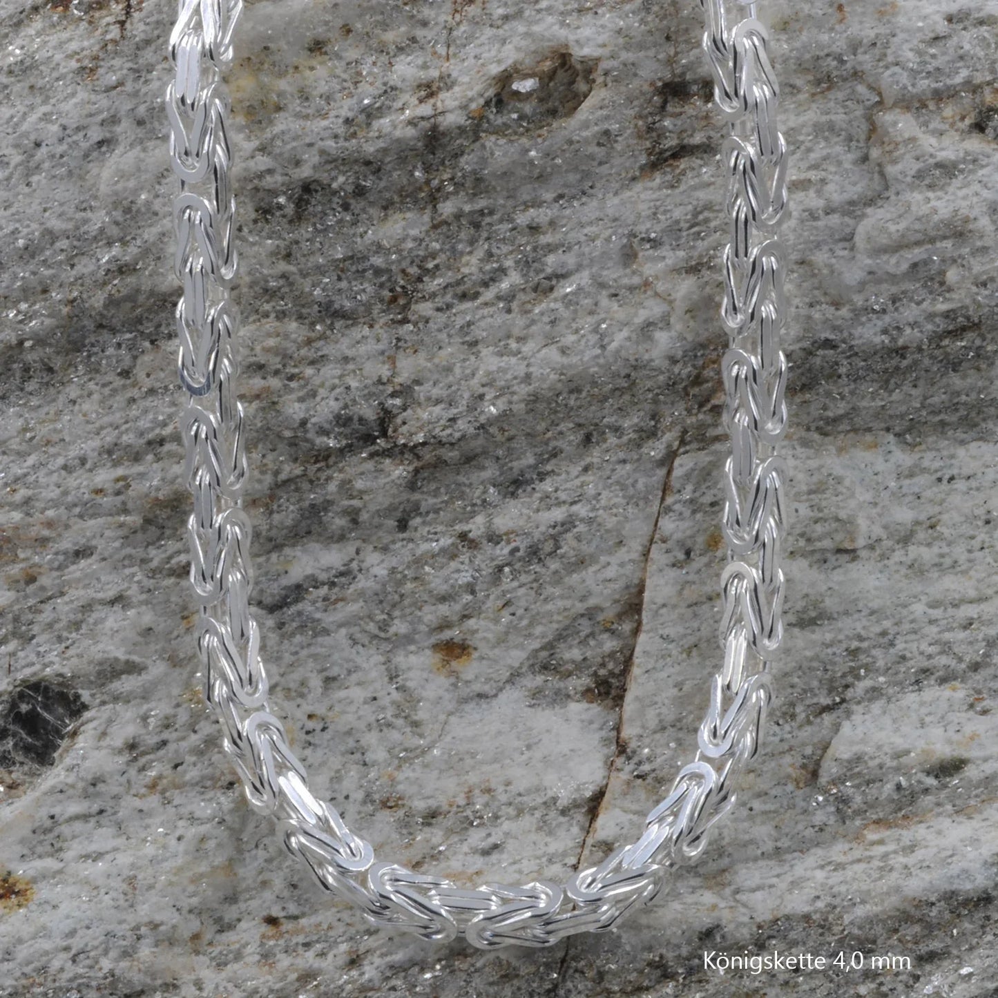 Königskette Halskette oder Armband Breite 4,0 mm - massiv 925 Sterlingsilber Auswahl