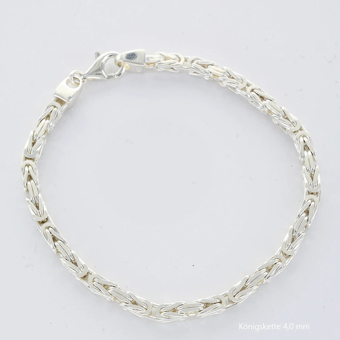 Königskette Halskette oder Armband Breite 4,0 mm - massiv 925 Sterlingsilber Auswahl
