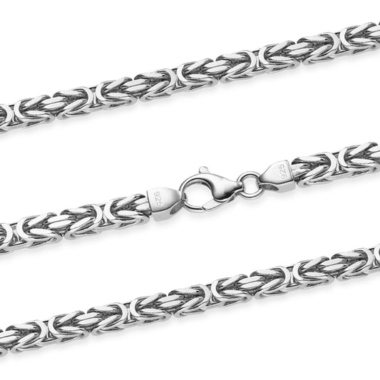 Königskette Halskette oder Armband Breite 5,0 mm - massiv 925 Sterlingsilber Auswahl