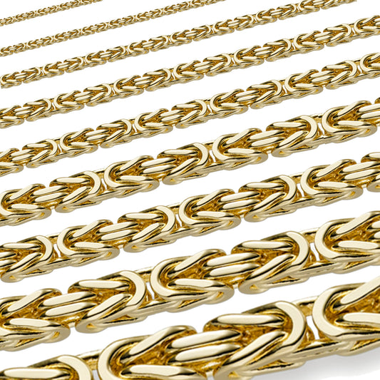 Königskette Halskette  333, 585 oder 750 Karat Gold Auswahl