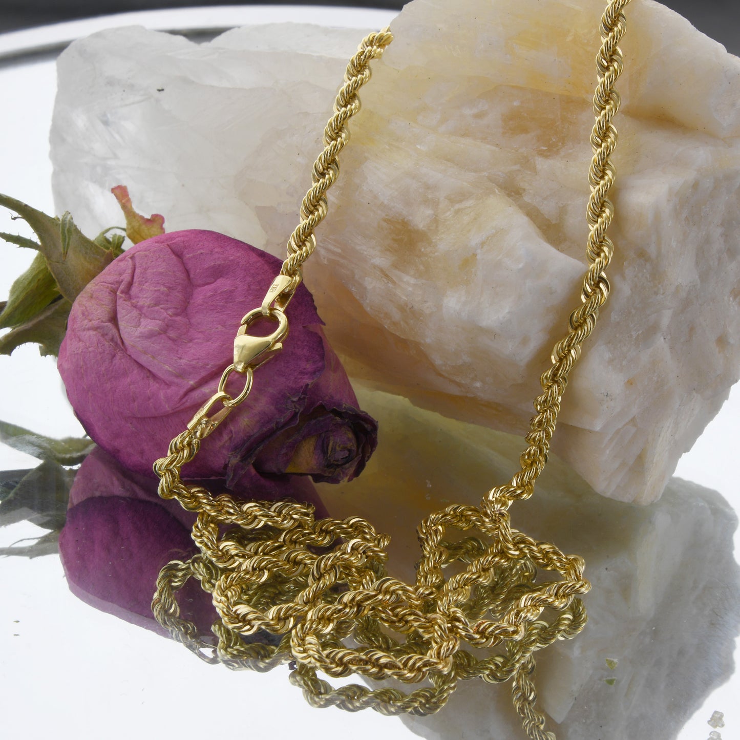 Edle Kordelkette Halskette - 585 - 14 Karat Gold Juwelier Qualität