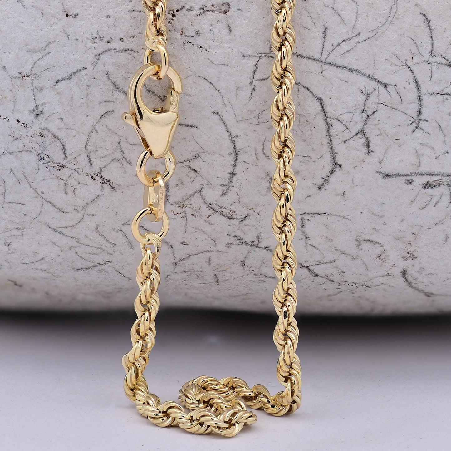 Edle Goldkette Kordelkette hohl Halskette 333-8 oder 585-14 Karat Gold