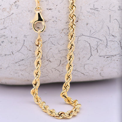 Edle Goldkette Kordelkette hohl Halskette 333-8 oder 585-14 Karat Gold