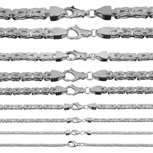 Königskette Halskette  925 Sterlingsilber Auswahl