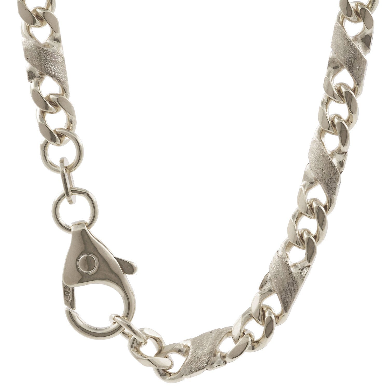3,7 mm Silber Halskette Dollar Kette massiv 925 Sterlingsilber hochwertige Silberkette - Länge nach Wahl