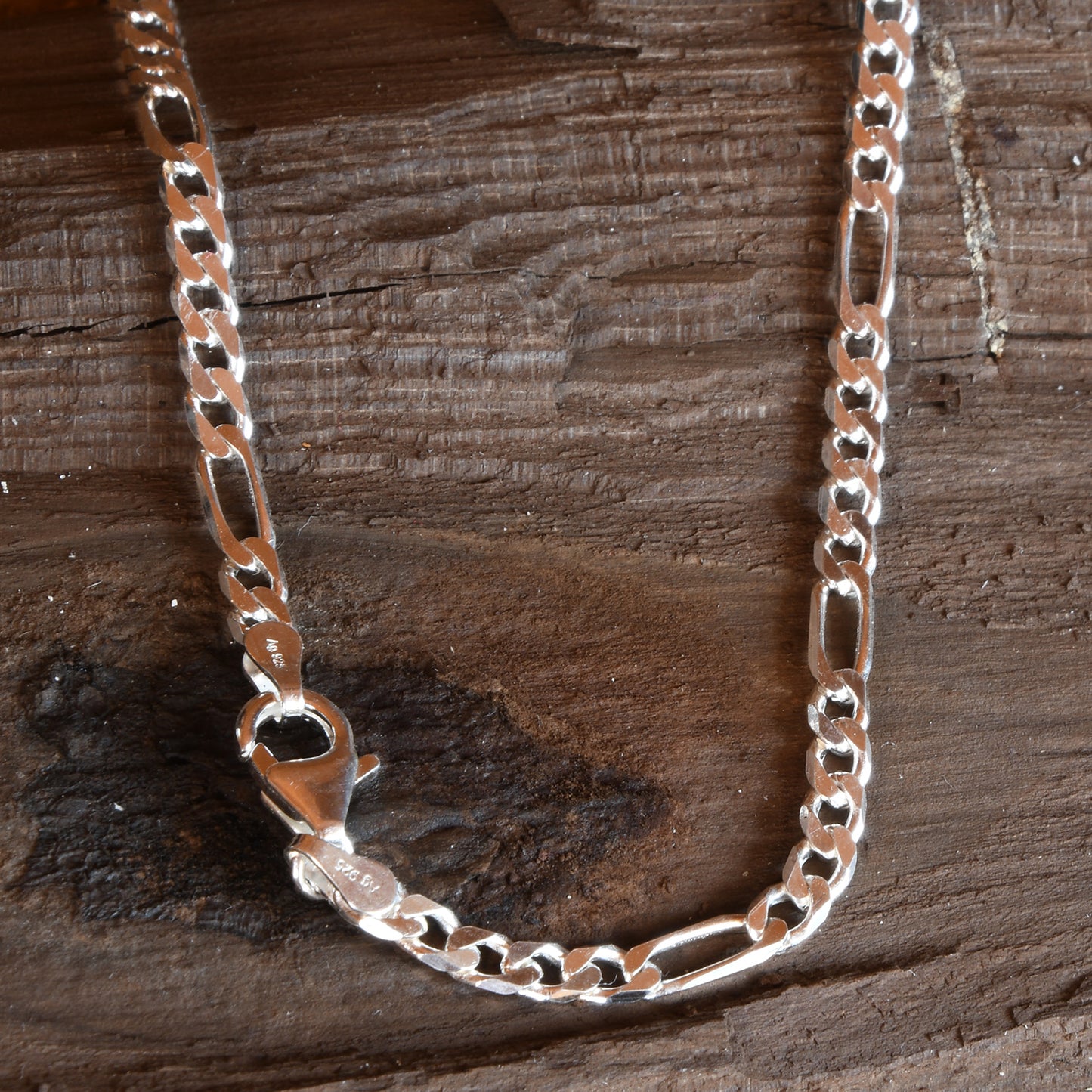 Figarokette Halskette Breite 3,4 mm - 925 Sterlingsilber Auswahl