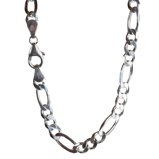 Silberkette Figarokette Breite 5,1mm - 925 Silber