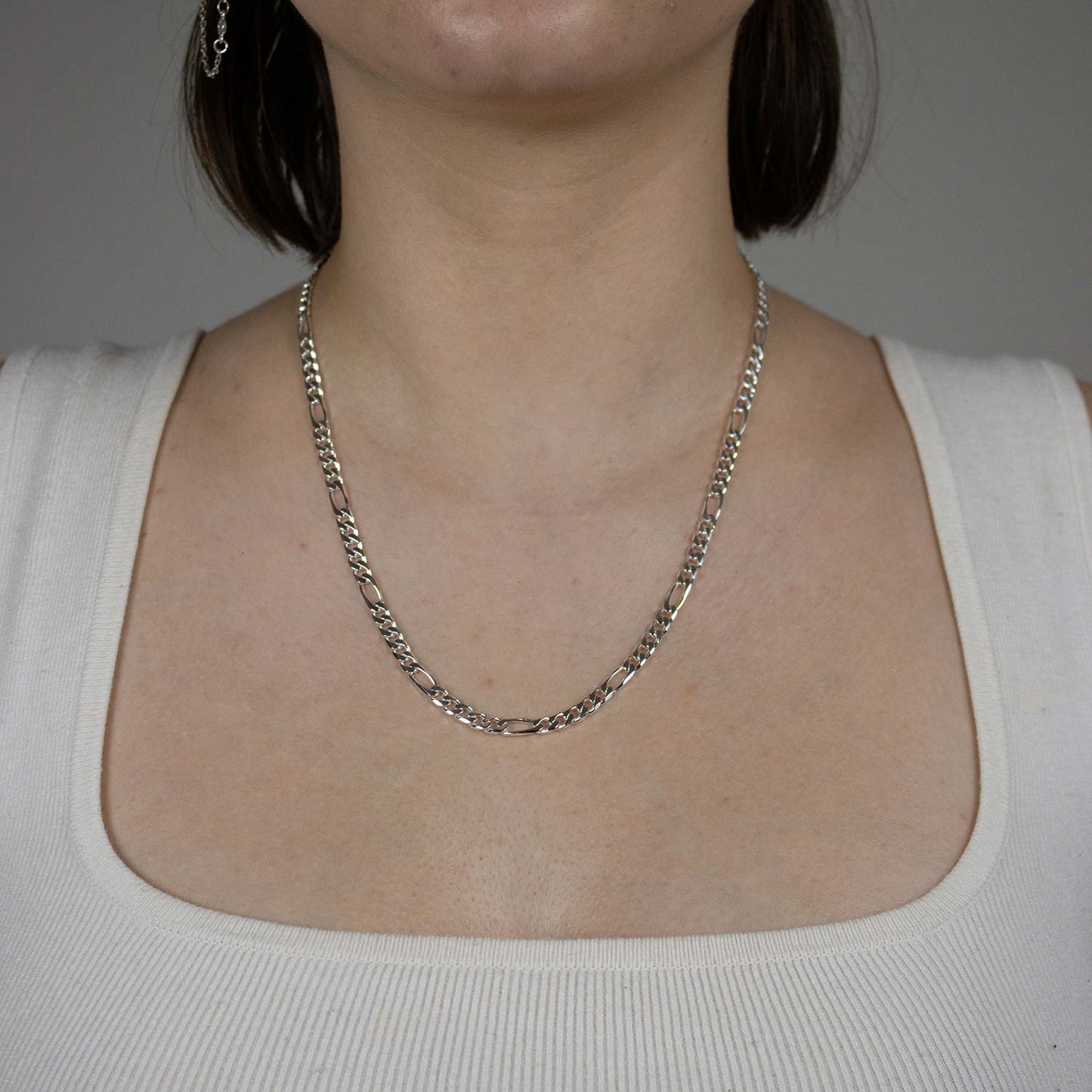 Figarokette Halskette Breite 4,3 mm - 925 Sterlingsilber Auswahl