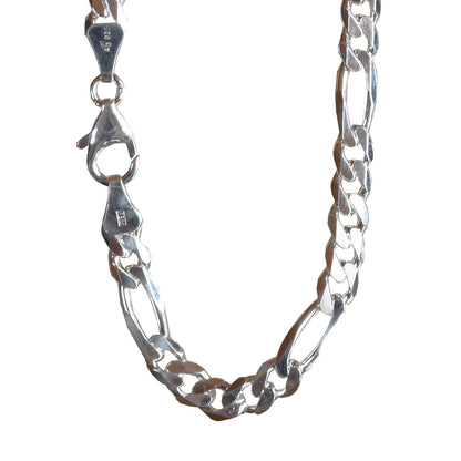 Silberkette Figarokette Breite 5,7mm - 925 Silber