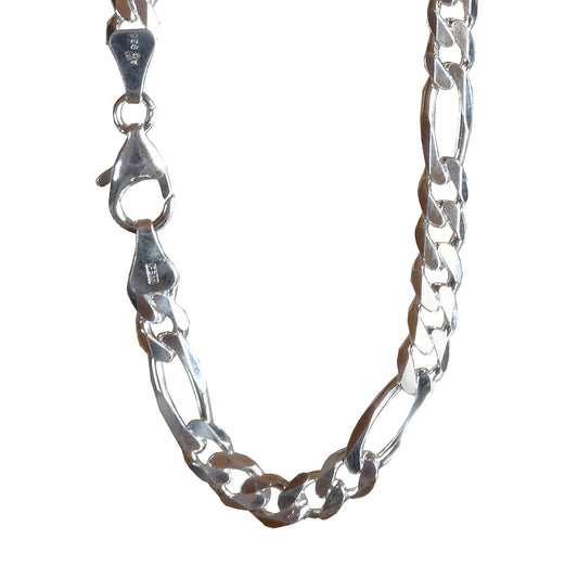 Silberkette Figarokette Breite 5,7mm - 925 Silber