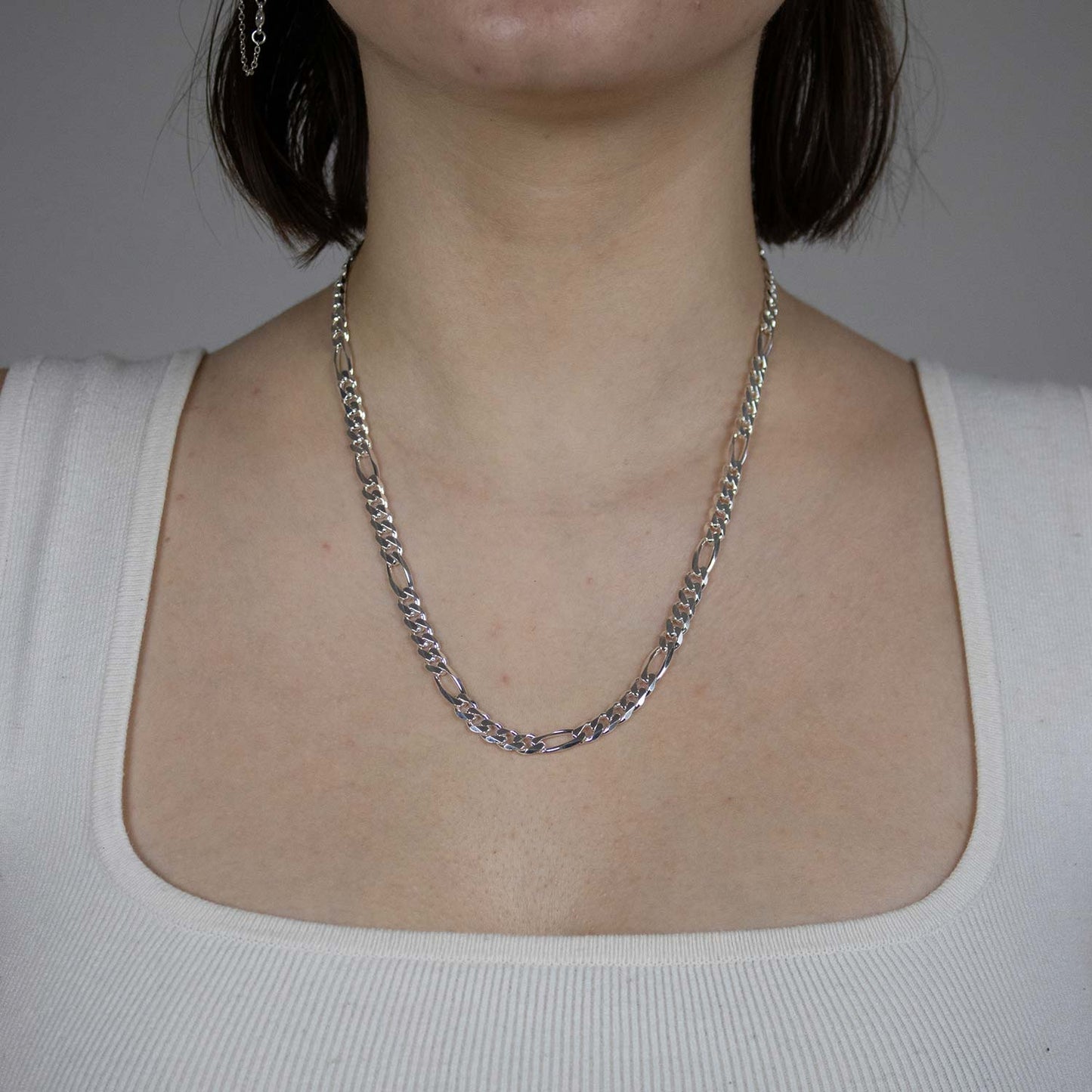 Silberkette Figarokette Breite 5,7mm - 925 Silber