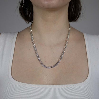 Silberkette Figarokette Breite 5,7mm - 925 Silber