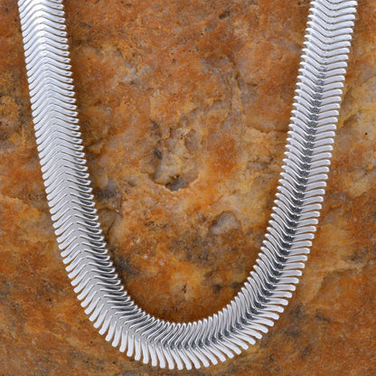 Schlangenkette Halskette Breite 6,3 mm - 925 Sterlingsilber Auswahl