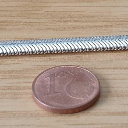 Schlangenkette Halskette Breite 6,3 mm - 925 Sterlingsilber Auswahl
