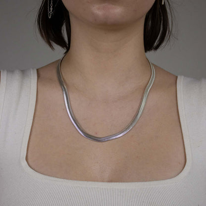 Schlangenkette Halskette Breite 6,3 mm - 925 Sterlingsilber Auswahl