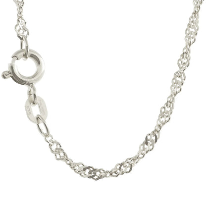Singapurkette Halskette Breite 1,8 mm - 925 Sterlingsilber Auswahl