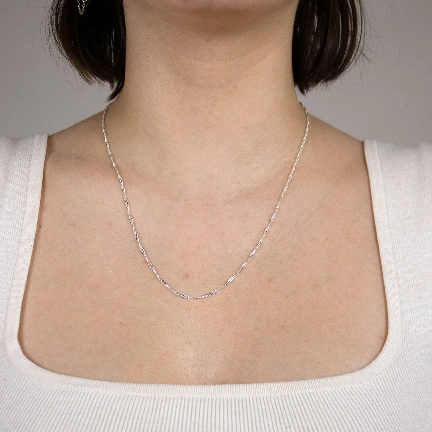 Singapurkette Halskette Breite 1,8 mm - 925 Sterlingsilber Auswahl