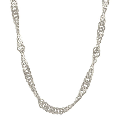 Singapurkette Halskette Breite 2,4 mm - 925 Sterlingsilber Auswahl