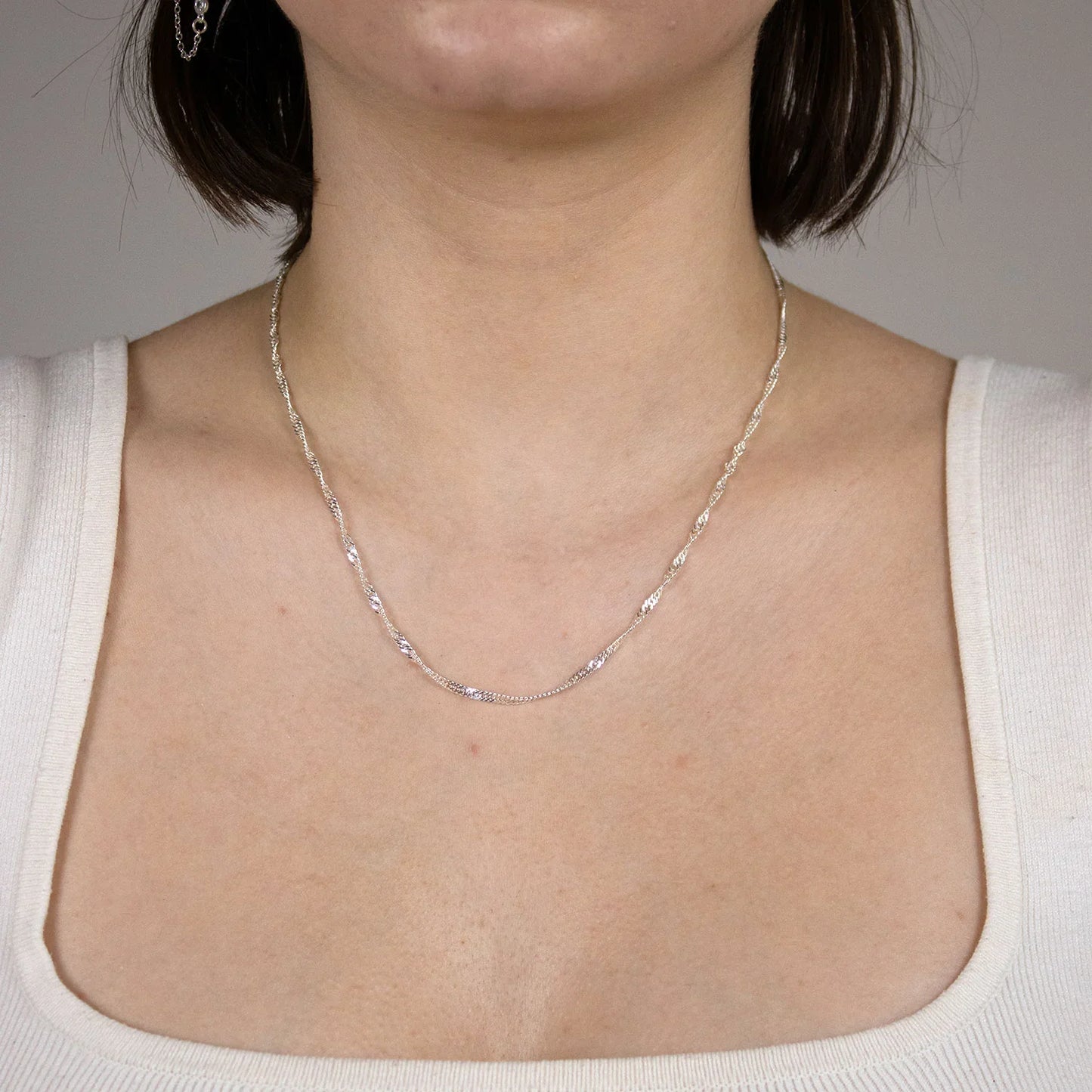 Singapurkette Halskette Breite 2,4 mm - 925 Sterlingsilber Auswahl