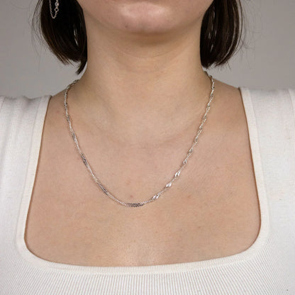 Singapurkette Halskette Breite 2,9 mm - 925 Sterlingsilber Auswahl
