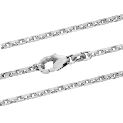 Silberkette Ankerkette diamantiert Halskette 2,1 mm massiv 925 Silber