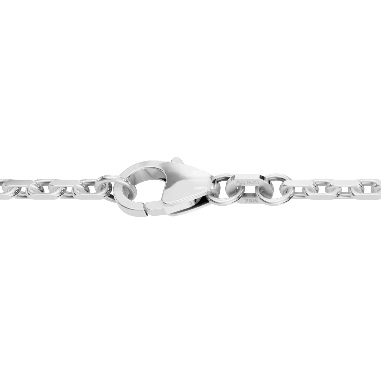 Silberkette Ankerkette diamantiert Halskette 2,1 mm massiv 925 Silber