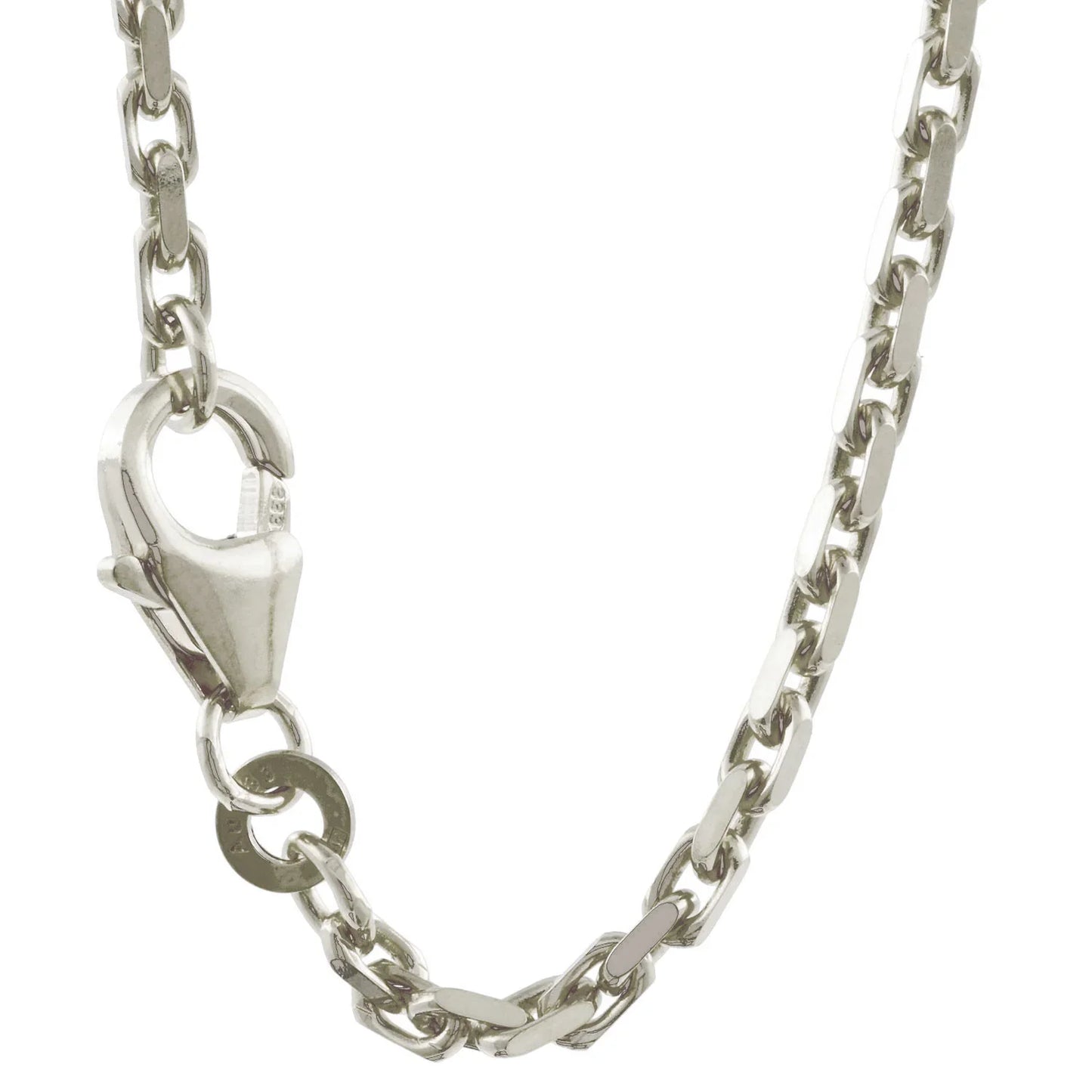 Silberkette Ankerkette diamantiert Halskette 2,1 mm massiv 925 Silber