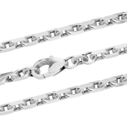 Silberkette Ankerkette diamantiert Halskette 3,1 mm massiv 925 Silber