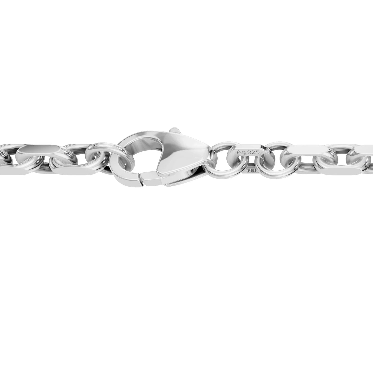 Silberkette Ankerkette diamantiert Halskette 3,1 mm massiv 925 Silber