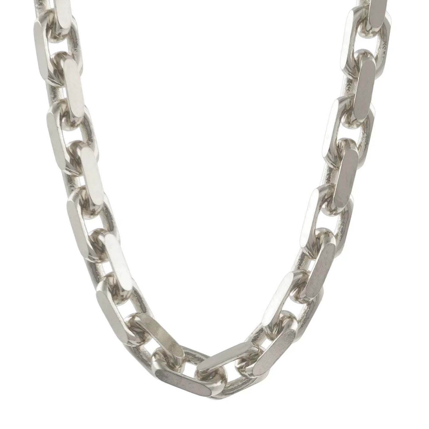 Silberkette Ankerkette diamantiert Halskette 4,0 mm massiv 925 Silber