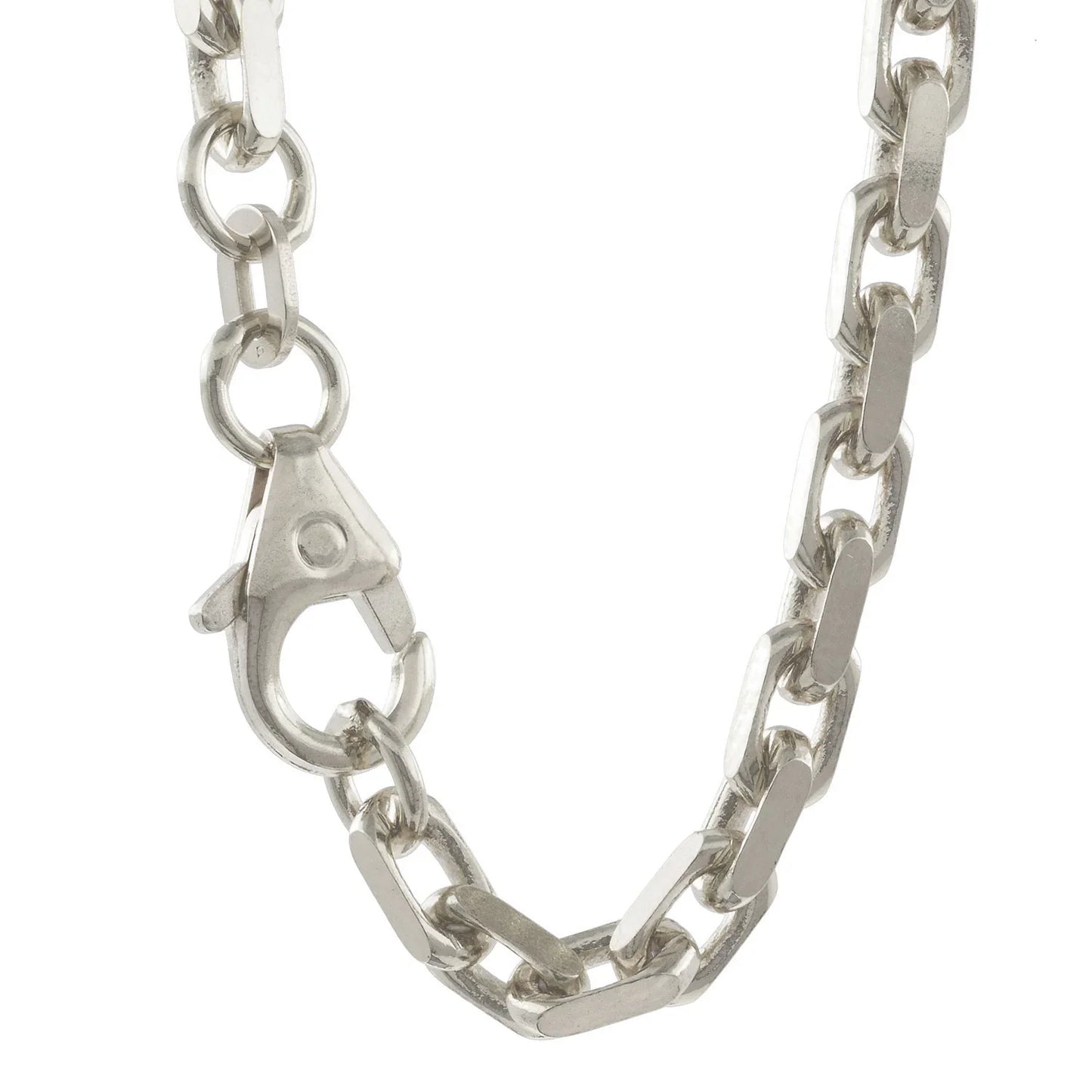 Silberkette Ankerkette diamantiert Halskette 4,0 mm massiv 925 Silber