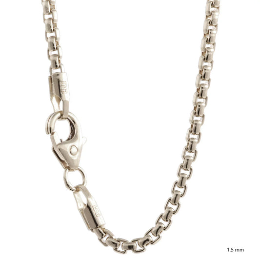 Silberkette Venezianerkette Breite 1,5mm - 925 Silber
