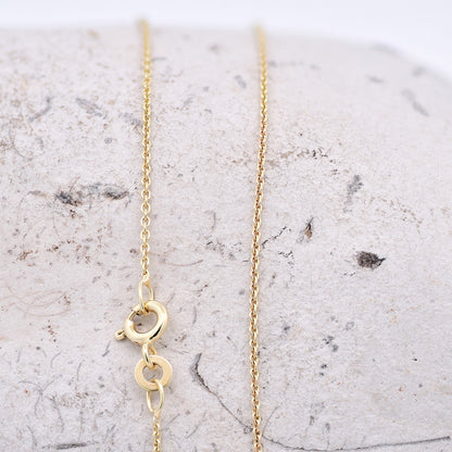 Goldkette Ankerkette rund Halskette 1,1 mm massiv 333 - 8 Karat Gold