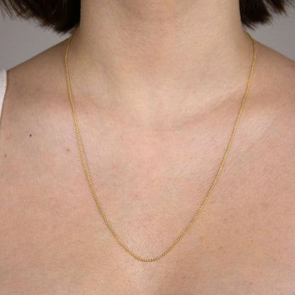 Goldkette Ankerkette rund Halskette 1,1 mm massiv 333 - 8 Karat Gold
