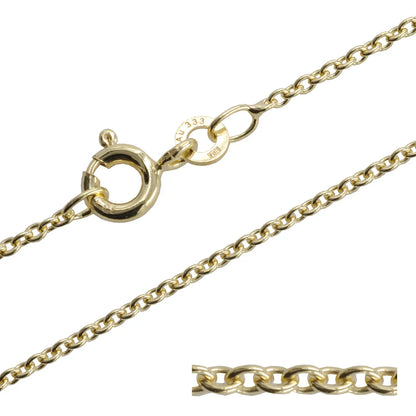 1,5 mm 36 cm 333 - 8 Karat Gold Halskette Ankerkette rund massiv Gold hochwertige Goldkette  2 g