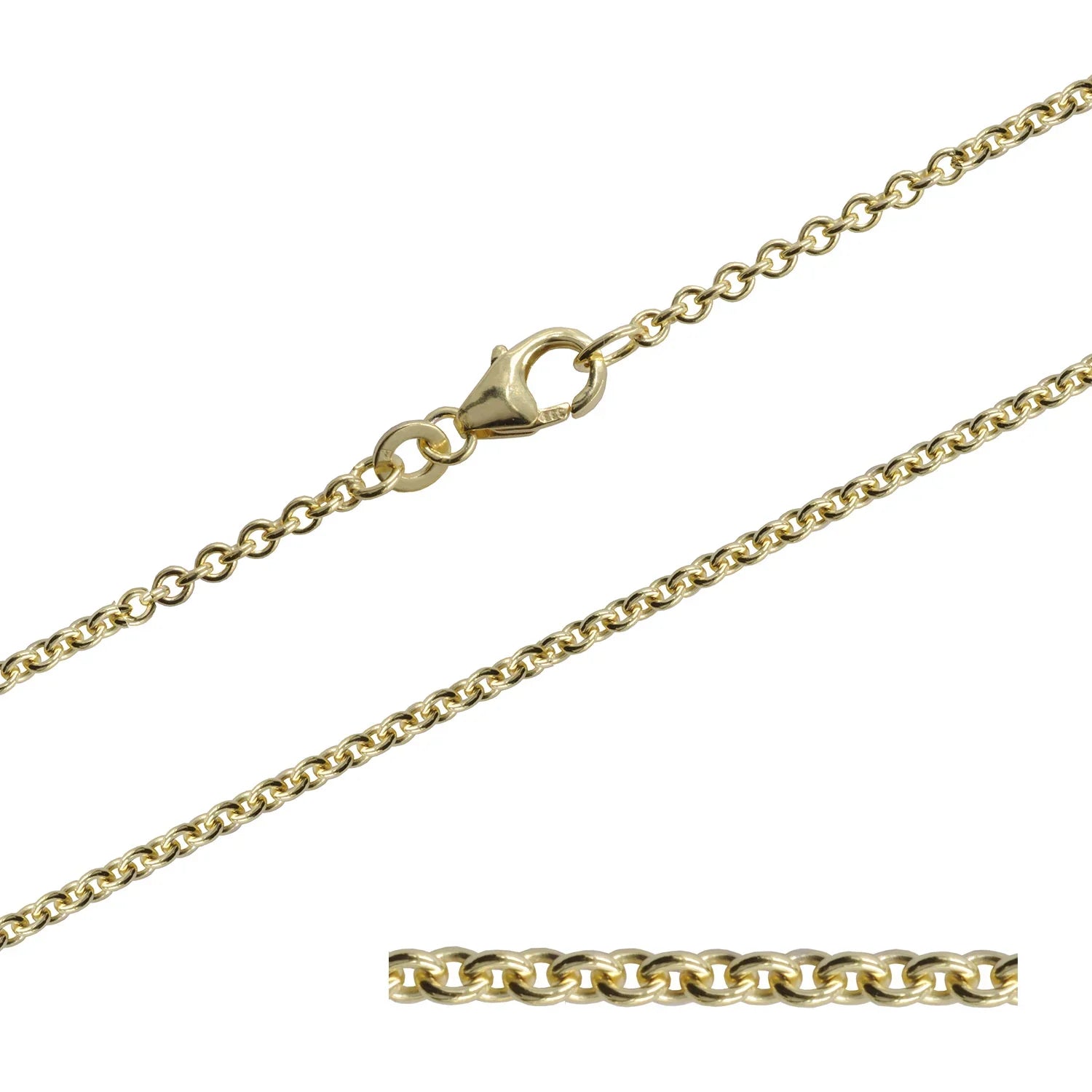 2,0 mm 36 cm 333 - 8 Karat Gold Halskette Ankerkette rund massiv Gold hochwertige Goldkette  3,5 g