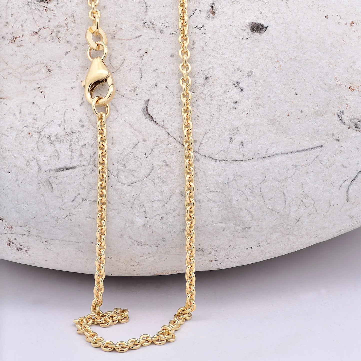 Goldkette Ankerkette rund Halskette Breite 2,0 mm - 333 - 8 Karat Gold