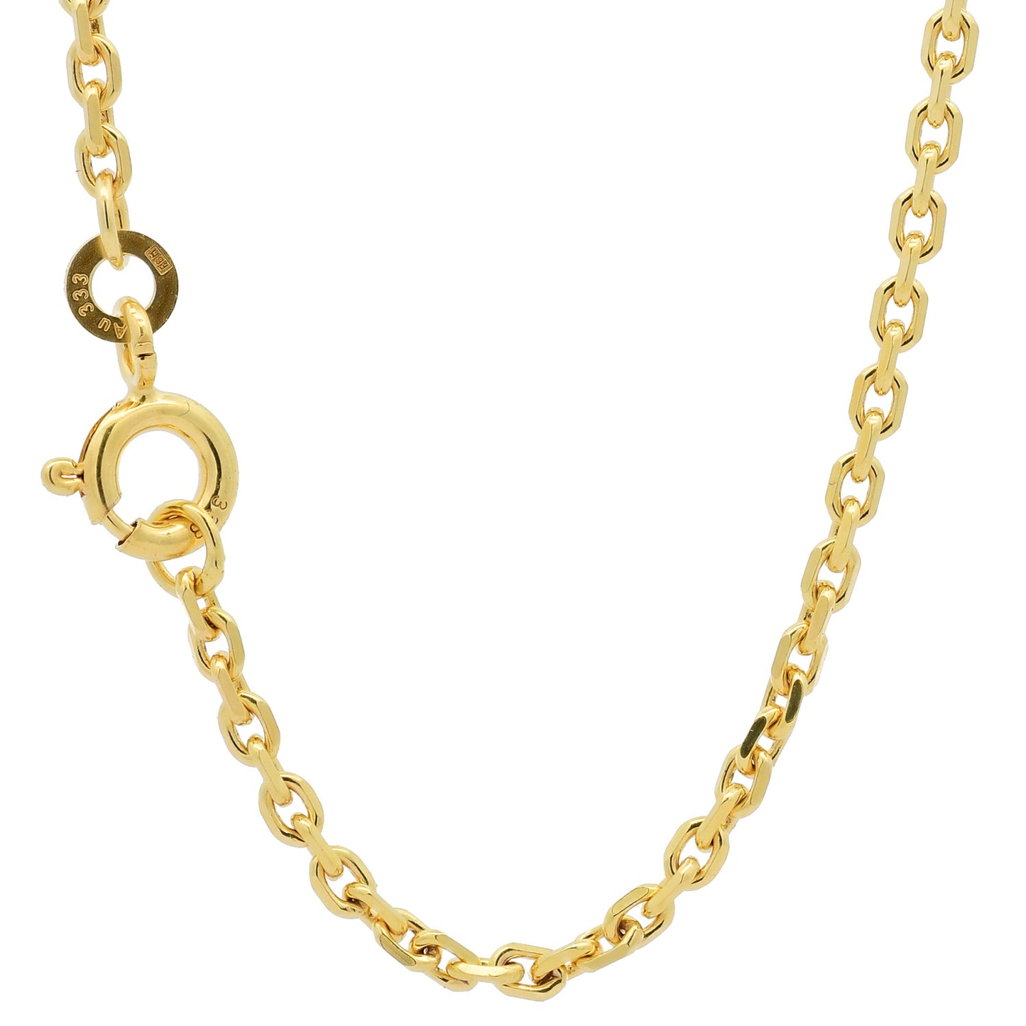 Ankerkette diamantiert Breite 1,9mm - 333-8 Karat Gold