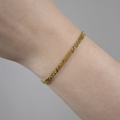 Goldkette Panzerkette Länge 21cm - Breite 3,4mm - 333-8 Karat Gold