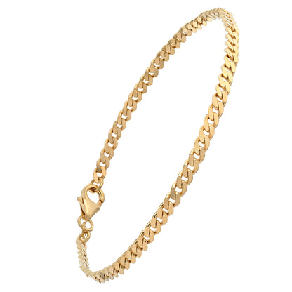 Goldkette Panzerkette Länge 21cm - Breite 3,4mm - 333-8 Karat Gold