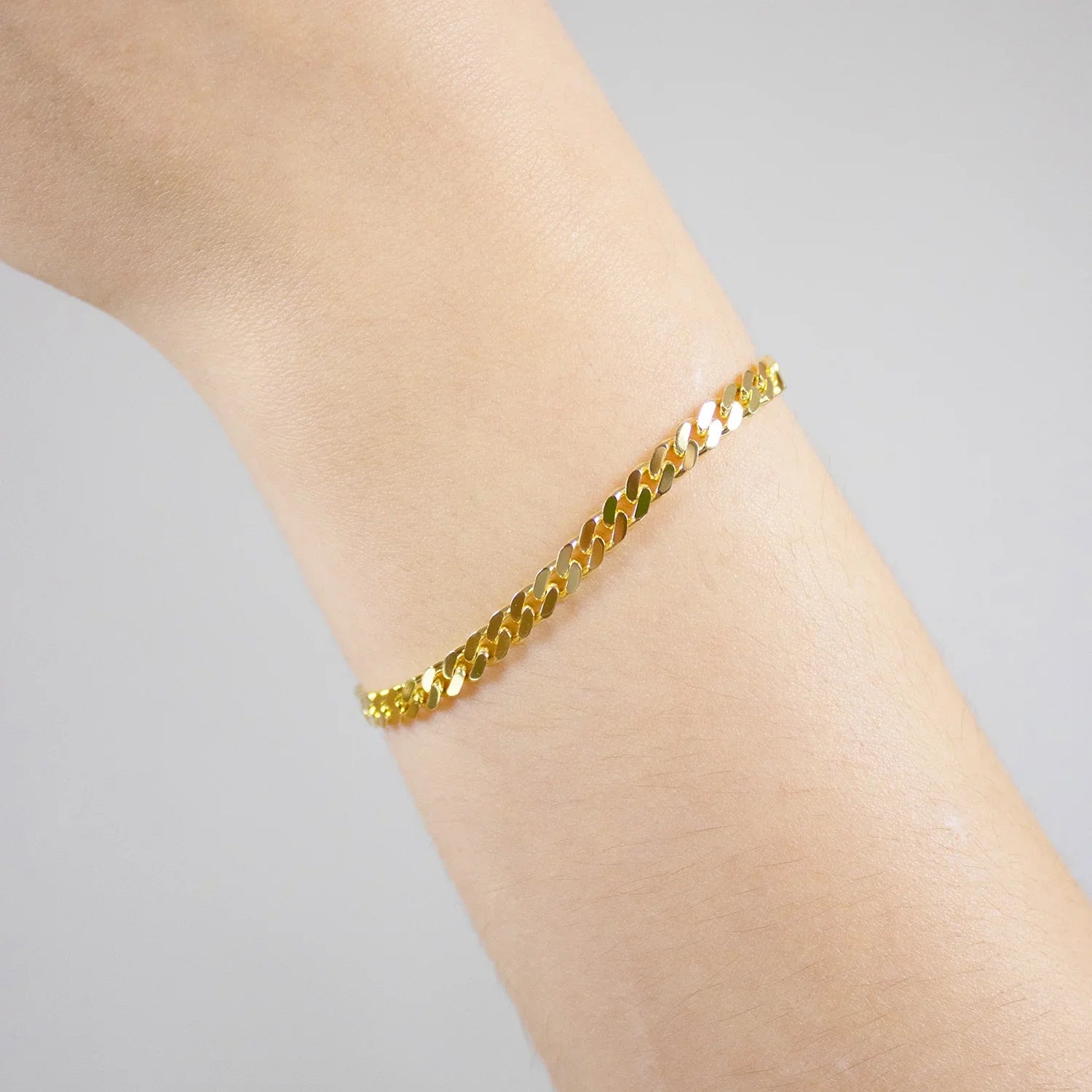 4,1 mm 21 cm 333 - 8 Karat Gold Armkette Panzerkette massiv Gold hochwertige Goldkette 7,9 g