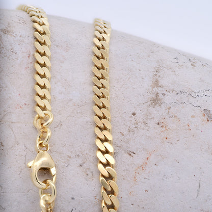 Goldkette Panzerkette Halskette Breite 4,1 mm massiv 333 -8 Karat Gold